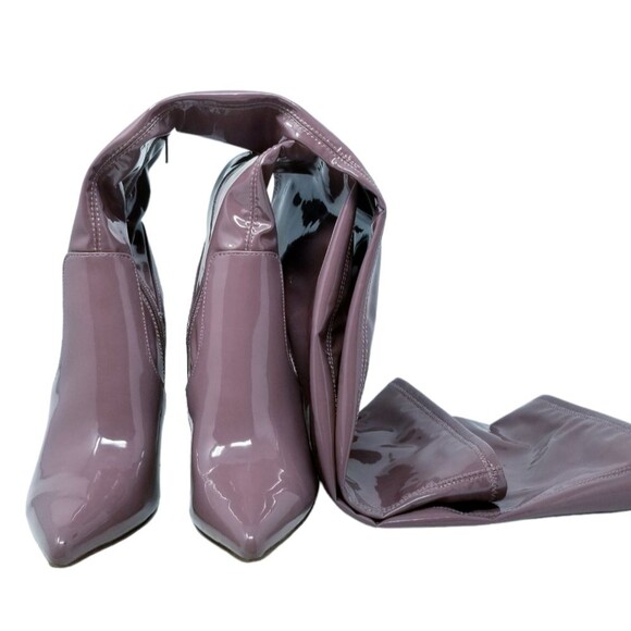 Steve Madden Viktory over the knee Boot in  mauve patent leather - Picture 5 of 7